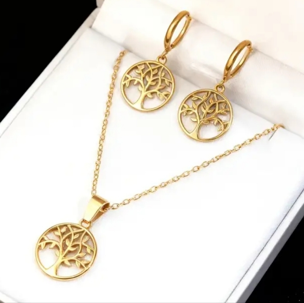 Tree OF life Necklace & Earrings.